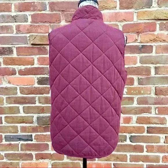 FRANCESCA BLUE RAIN Excursion Quilted Snap Pocket Cottage Core Zip Vest (L) - Picture 6 of 8